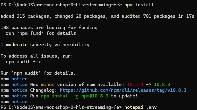 npm-install-env